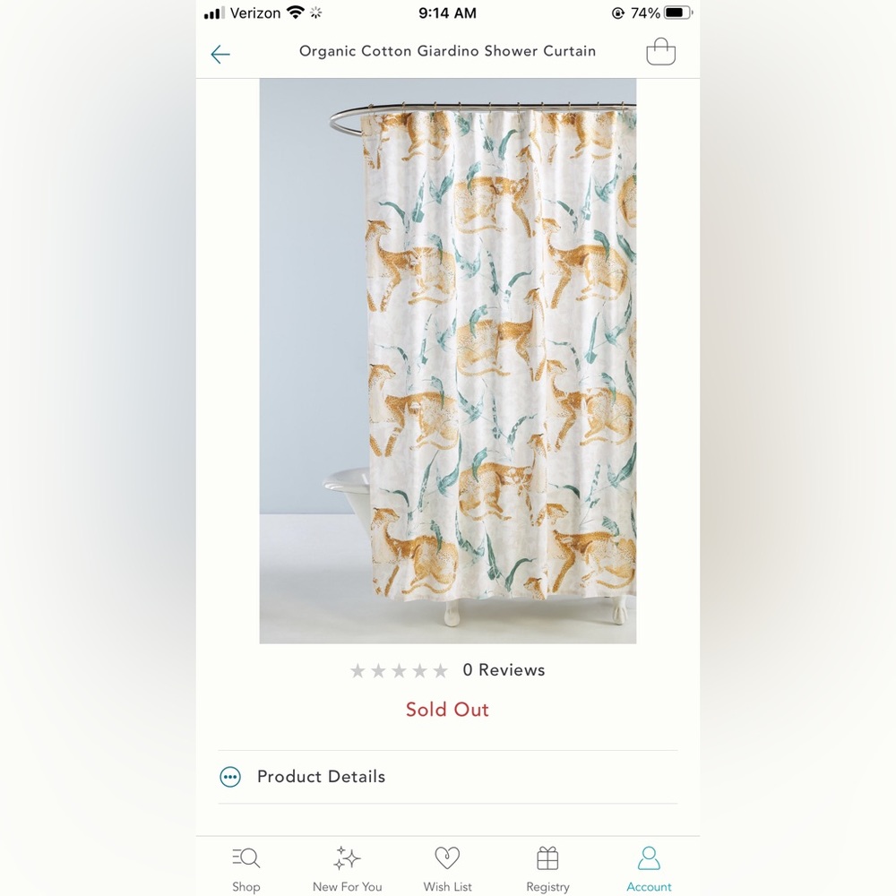Anthropologie Shower Curtain